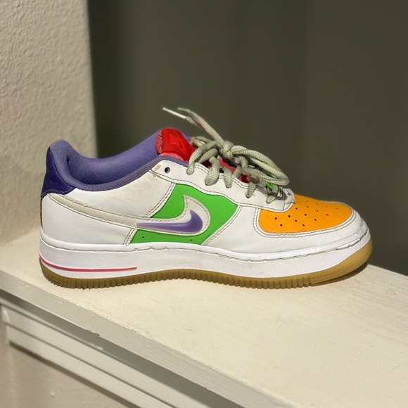 Nike Kids Air Force 1 LV8 FD1035-100 Multicolor Lace-Up Sneaker Shoes Size 4Y - Picture 2 of 9